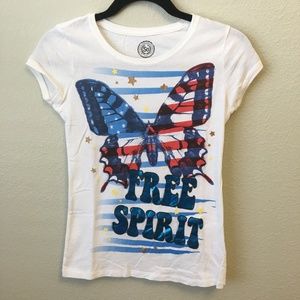 NWOT SO Butterfly Free Spirit Tee | girls L